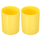 2x Pencil Holder, Plastic Makeup Brush Holder Round Desktop Organizer