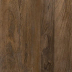 Buffet bas 4 portes en bois massif marron avec accent en métal noir – 80,0L x 19,0P x 33,0H