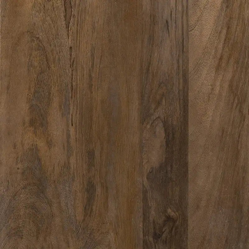 Buffet bas 4 portes en bois massif marron avec accent en métal noir – 80,0L x 19,0P x 33,0H