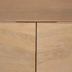 Meuble d'appoint en bois clair à 2 portes et 2 étagères - 44,0L x 17,5l x 30,0H