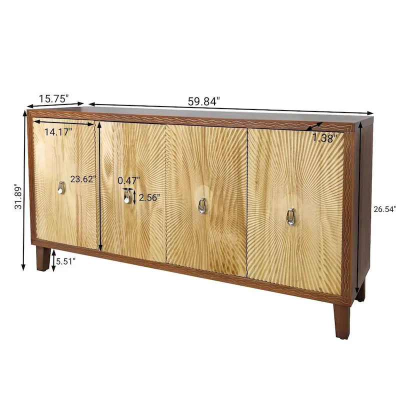 Armoire de rangement à 4 portes