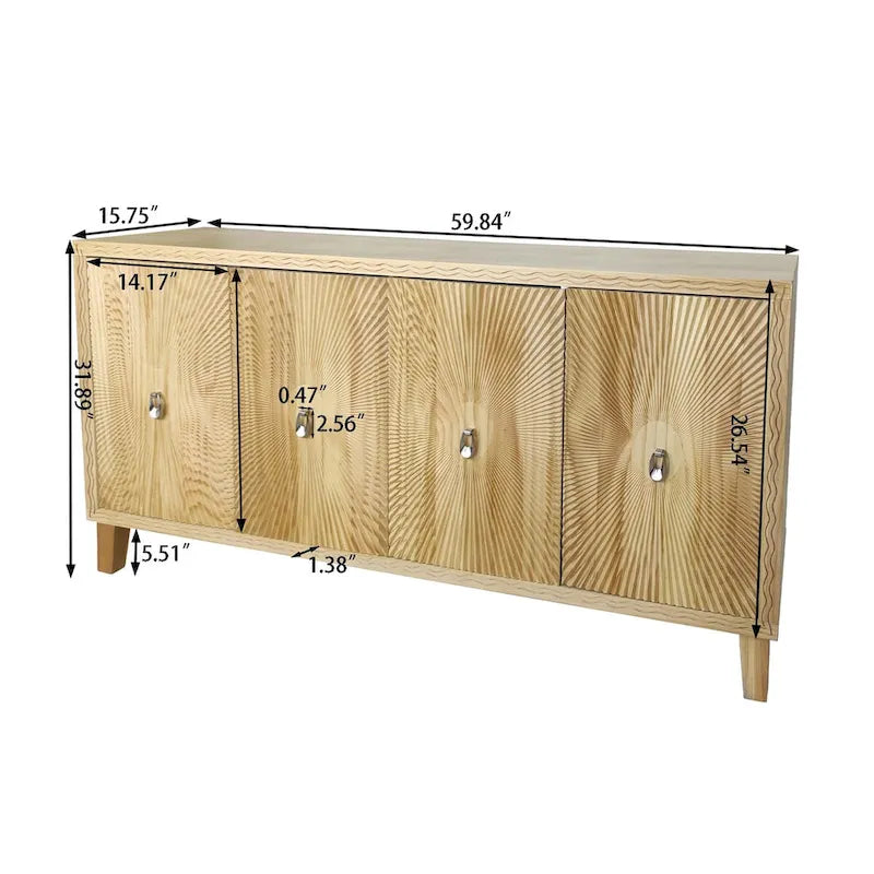 Armoire de rangement à 4 portes
