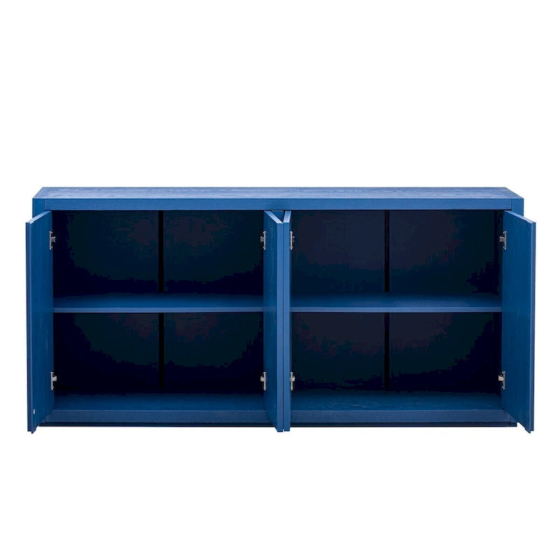 63 Meuble Buffet Quatre Portes avec Étagères Réglables pour Couloir Entrée Salon