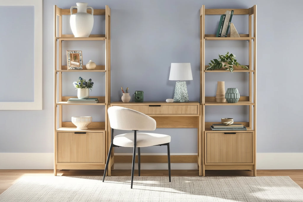 Bureau avec 2 bibliothèques étroites