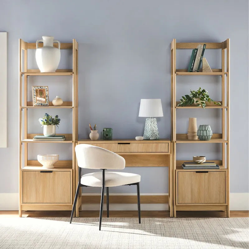 Bureau avec 2 bibliothèques étroites