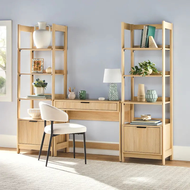 Bureau avec 2 bibliothèques étroites