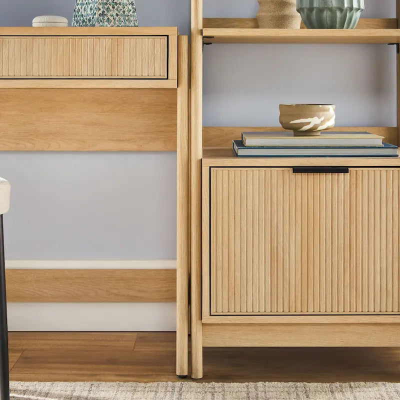 Bureau avec 2 bibliothèques étroites