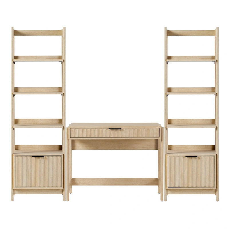Bureau avec 2 bibliothèques étroites