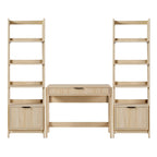 Bureau avec 2 bibliothèques étroites