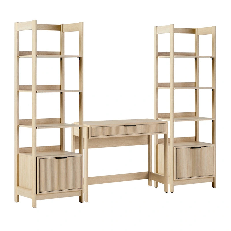 Bureau avec 2 bibliothèques étroites