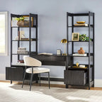 Bureau avec 2 bibliothèques étroites