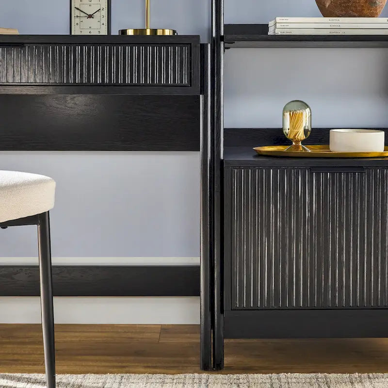 Bureau avec 2 bibliothèques étroites