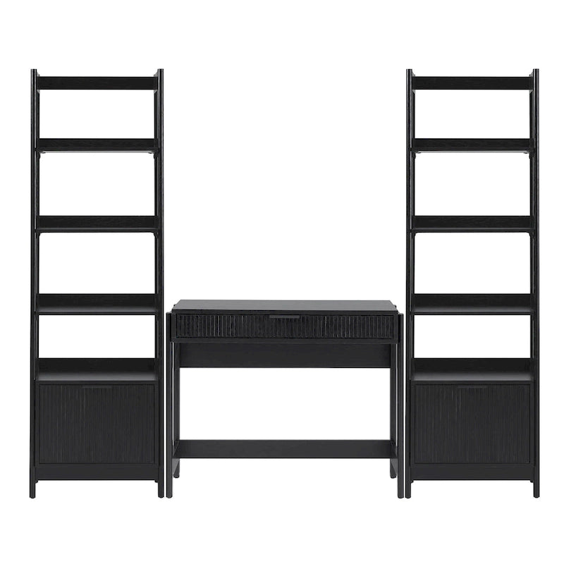 Bureau avec 2 bibliothèques étroites
