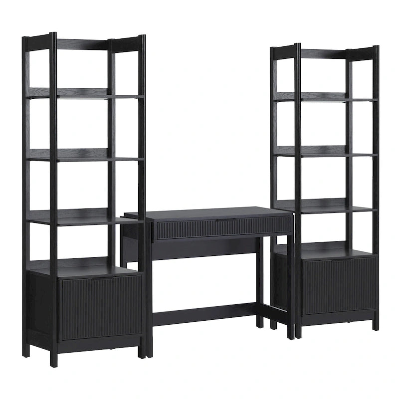 Bureau avec 2 bibliothèques étroites