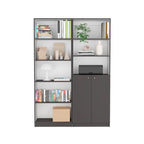 Bibliothèque de 2 meubles à 5 étagères et placard