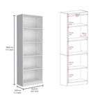 Bibliothèque de 2 meubles à 5 étagères et placard