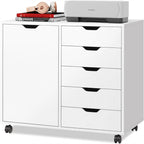 Commode en bois à 5 tiroirs - 15.8P x 30.8L x 25.5H