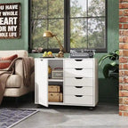 Commode en bois à 5 tiroirs - 15.8P x 30.8L x 25.5H