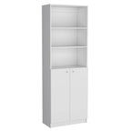 Bibliothèque 5 étagères et placard option C de 74 po de largeur