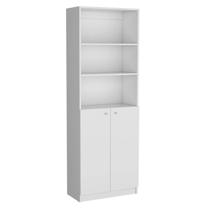 Bibliothèque 5 étagères et placard option C de 74 po de largeur