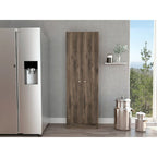 Meuble de rangement, cinq étagères, finition wengé marron foncé / noir, haute qualité et durable