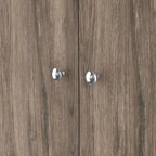 Meuble de rangement, cinq étagères, finition wengé marron foncé / noir, haute qualité et durable