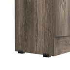 Meuble de rangement, cinq étagères, finition wengé marron foncé / noir, haute qualité et durable