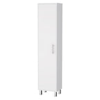 Armoire de rangement, cinq étagères, finition blanche, haute qualité et durable