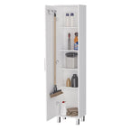 Armoire de rangement, cinq étagères, finition blanche, haute qualité et durable
