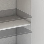 Grand îlot de cuisine roulant avec prise de courant et lumière LED, armoire de rangement avec étagère haute