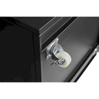 Meuble de bureau Armoire de photocopieur noire 2 portes meuble de photocopieur en acier support d'imprimante à tiroirs mobile